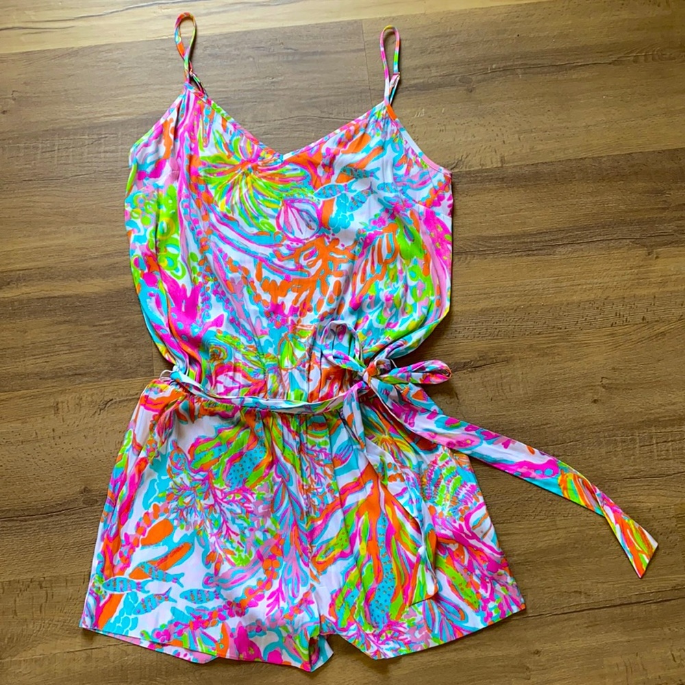 Lilly Pulitzer Deanna Romper scuba size Medium